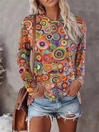 New Geometric Long Sleeve T-Shirt