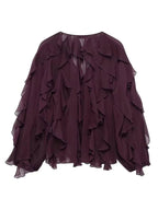Vivid V-Neck Ruffles