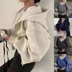 New Insfleece-lined Versatile Cropped Hoodie V E X C L U B H O U S E