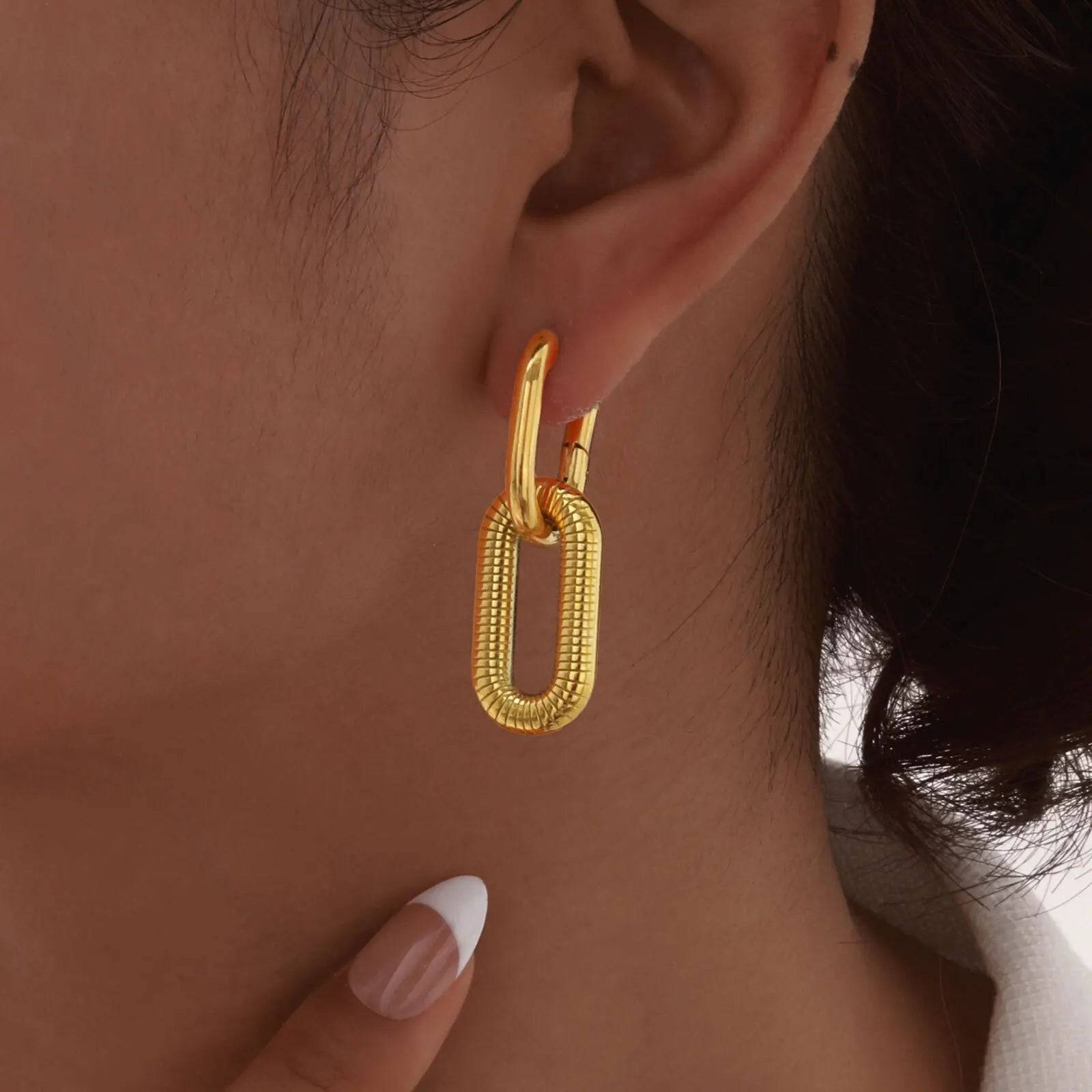 Vnox Oval  Earrings For Women