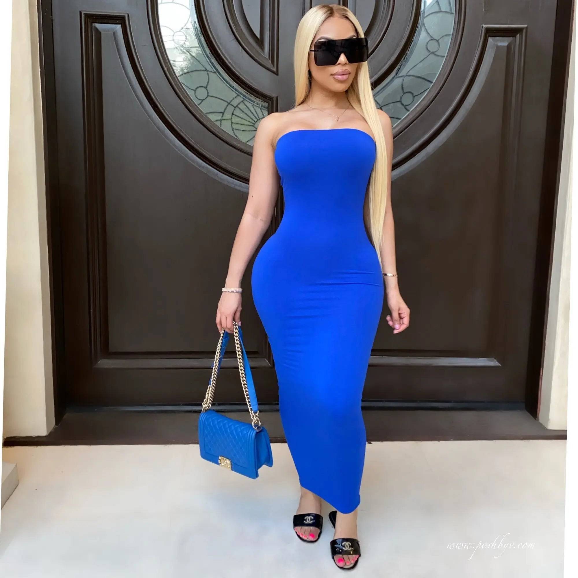 sexy sleeveless chest wrapped Dress