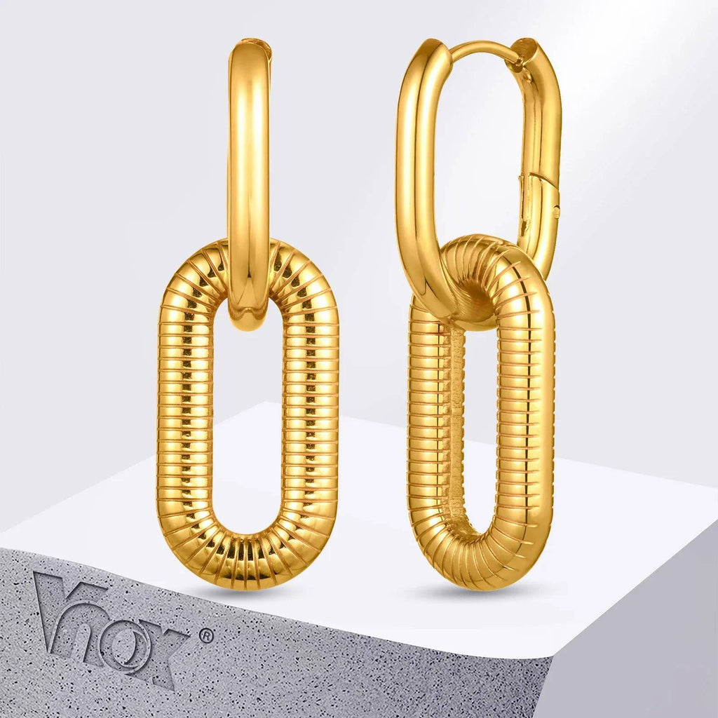 Vnox Oval  Earrings For Women