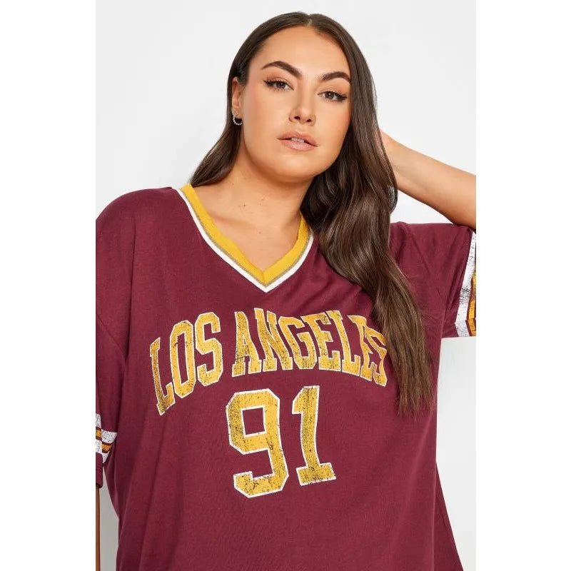 Los Angeles 91 Oversized V-neck T-shirt