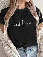 Women's Casual T-Shirt - "C'est La Vie" V E X C L U B H O U S E