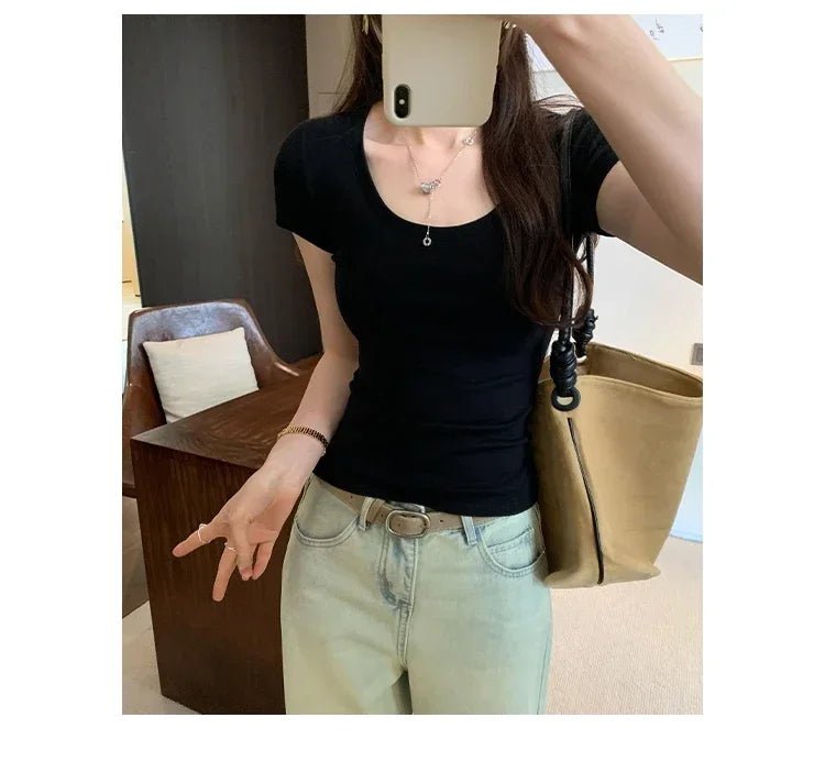 Casual Cotton T Shirt For Women V E X C L U B H O U S E