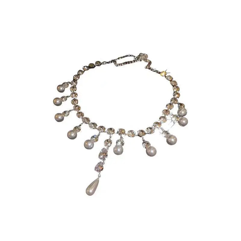 Pearl Tassel Choker Necklace