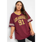 Los Angeles 91 Oversized V-neck T-shirt