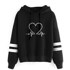 Woman Versatile Sweatshirts Casual Hoodies Comfortable Pullovers Slim Fit Soft Striped Lazy Style Jogging V E X C L U B H O U S E
