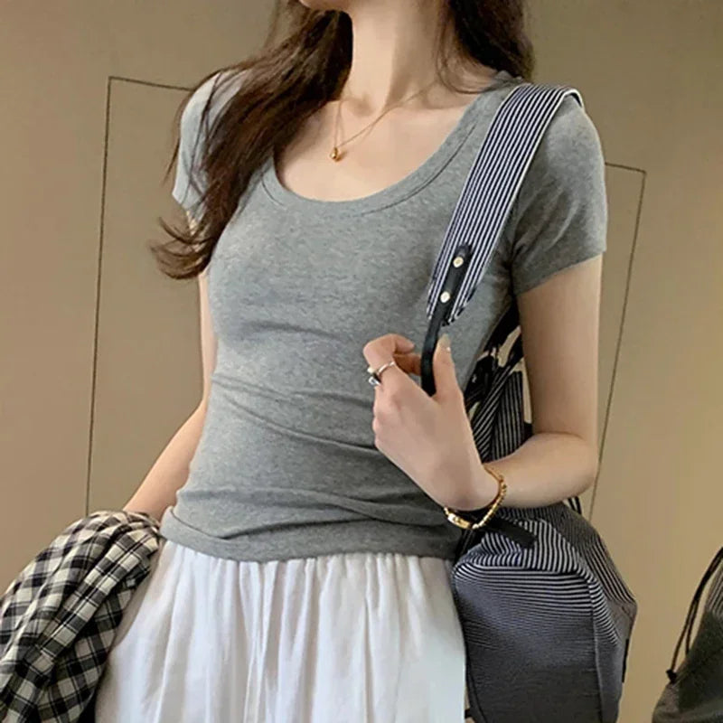 Casual Cotton T Shirt For Women V E X C L U B H O U S E