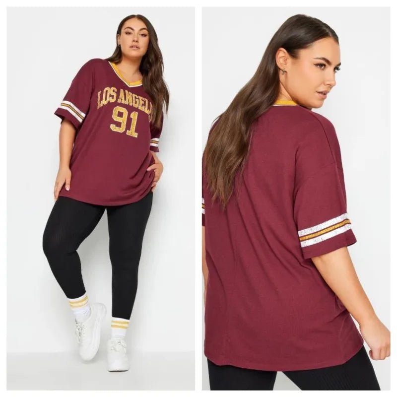 Los Angeles 91 Oversized V-neck T-shirt