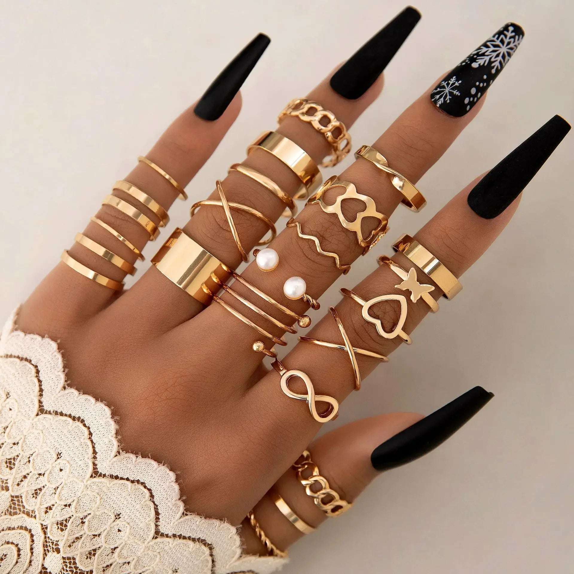 Fashion Simple Joint Rings Set