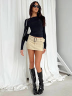 Women Casual Long Sleeve T-Shirt V E X C L U B H O U S E