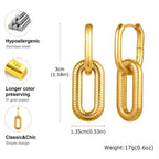 Vnox Oval  Earrings For Women