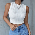 Summer Slim Ribbed T