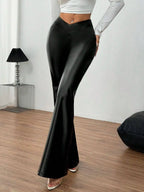 Sexy V-waist invisible zipper  pants