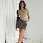 Women Casual Long Sleeve T-Shirt V E X C L U B H O U S E