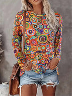 New Geometric Long Sleeve T-Shirt