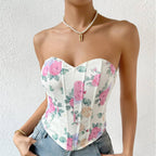 Floral Sexy Spicy Girl Corset