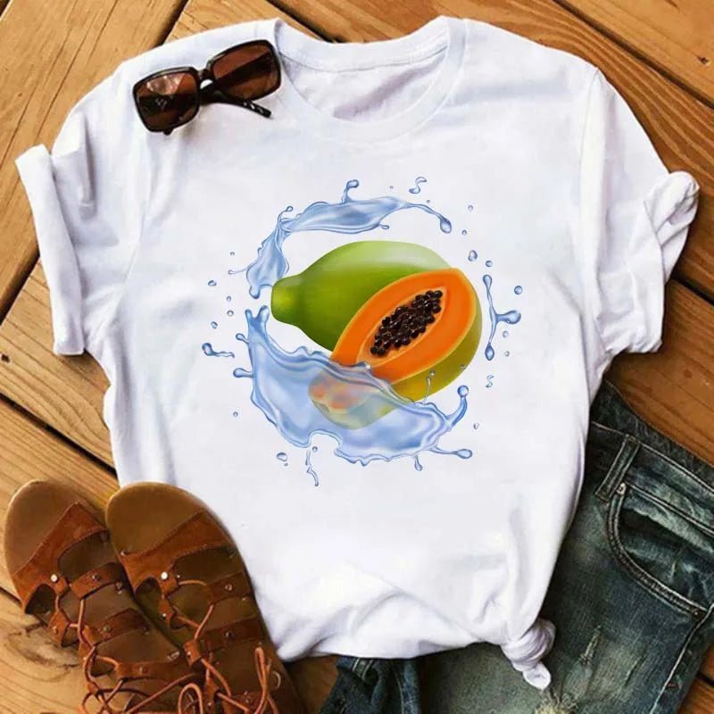 Women's T-shirt Fashion Fruit Watermelon V E X C L U B H O U S E