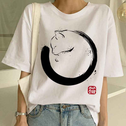 Cat Pocket Print Men And Women Couple Short Sleeve - VEX CLUB HOUSE