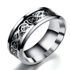 Dragon Pattern Rings Men Stainless Steel Ring Jewelry - VEX CLUB HOUSE