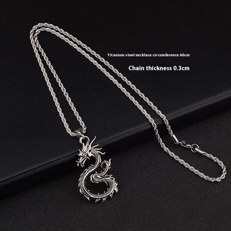 Fashion Jewelry Dragon Sword Pendant Necklace Paved Black Color Jewelry For Men Boy Christmas Gifts V E X C L U B H O U S E