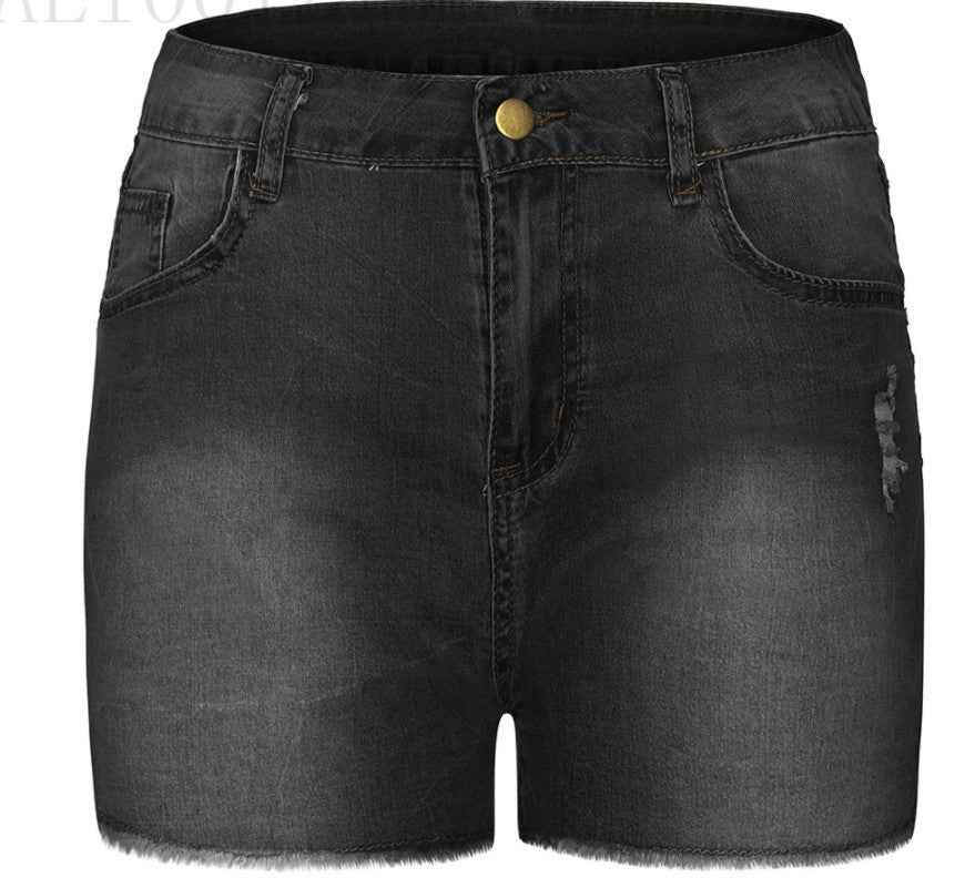 Stretch Slim Fit Ripped Tassel Denim Shorts For Women - VEX CLUB HOUSE
