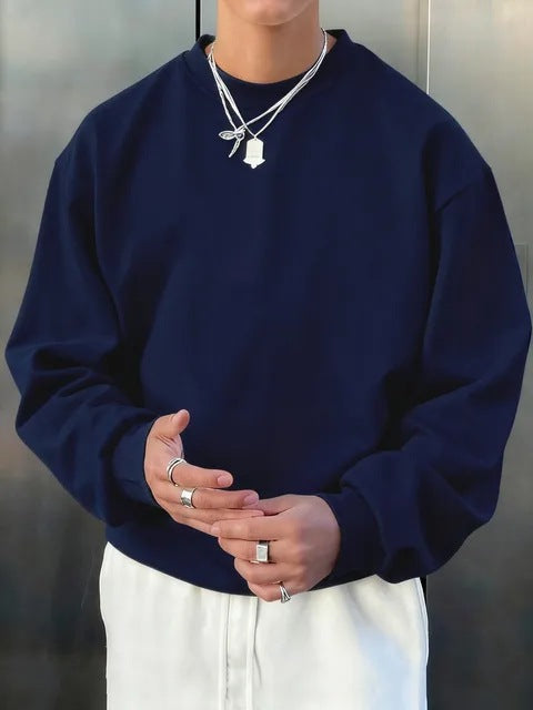 Mens Long-sleeve Wool Pullover Casual Sweatshirt - VEX CLUB HOUSE