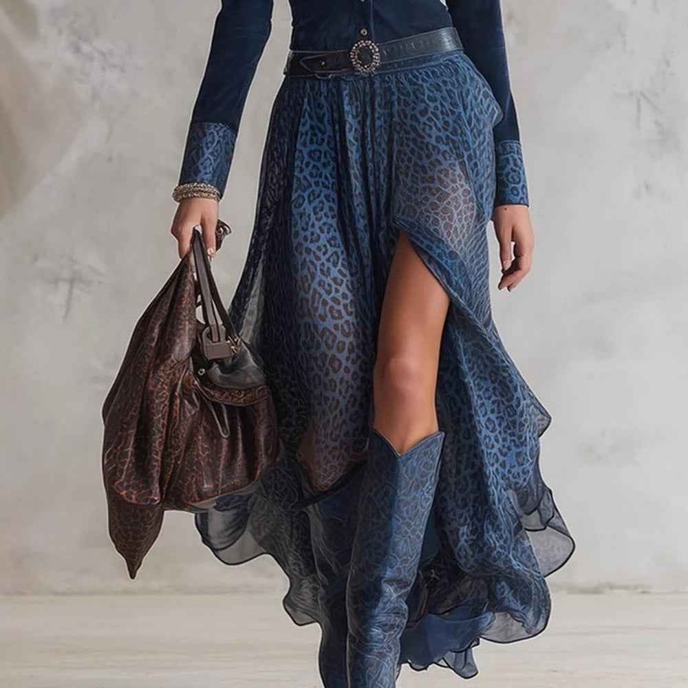 New FallWinter Fashion Casual Polo-Neck Patchwork Long-Sleeve Dress - VEX CLUB HOUSE