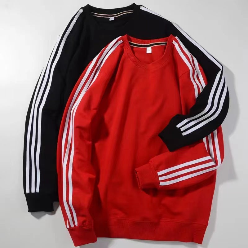 Men's New Sportswear Three-bar Round Neck Long-sleeved Top - VEX CLUB HOUSE