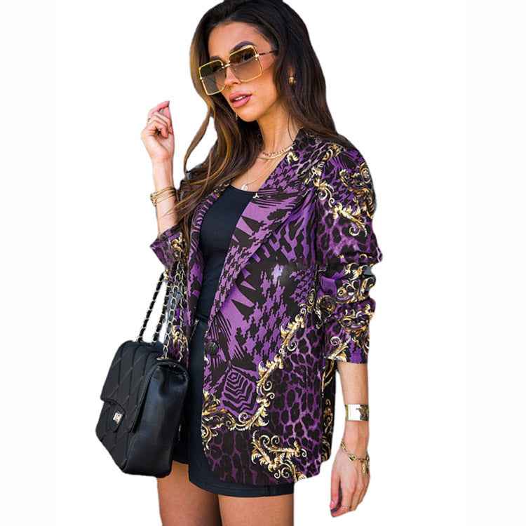 Fashionable Long-sleeve Printed Suit - VEX CLUB HOUSE