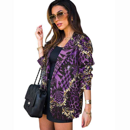 Fashionable Long-sleeve Printed Suit - VEX CLUB HOUSE