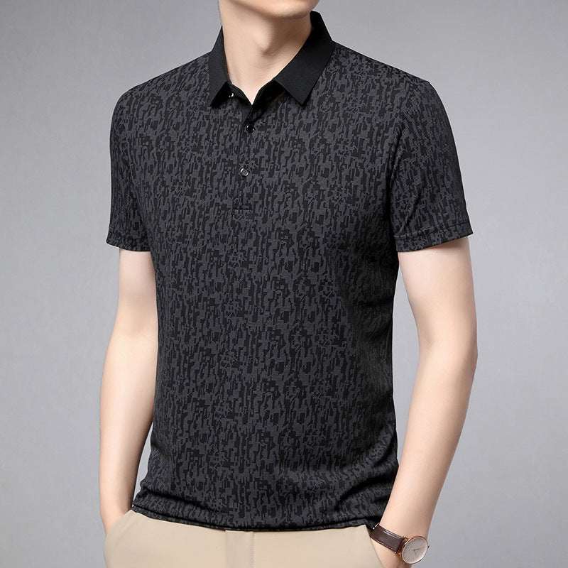 Summer Men's Thin Business Lapel Polo Shirt Short Sleeve - VEX CLUB HOUSE