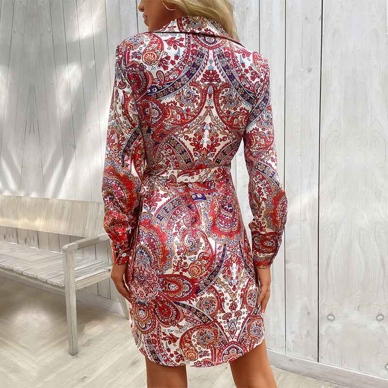 Womens Printed Designer One-Piece Dress - VEX CLUB HOUSE