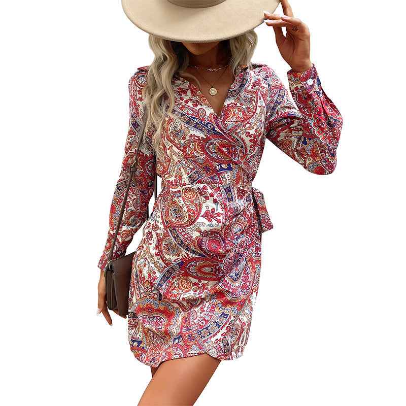 Womens Printed Designer One-Piece Dress - VEX CLUB HOUSE