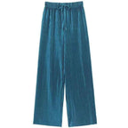 Drape Loose And Versatile High-waist Elastic Thin Straight-leg Pants Cropped Trousers - VEX CLUB HOUSE