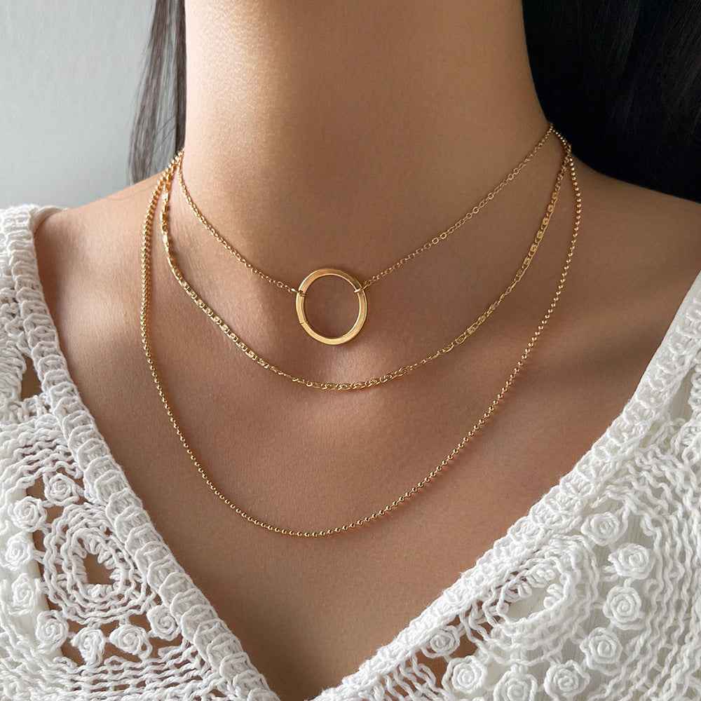 Circle Necklace Clavicle Chain Necklace Women - VEX CLUB HOUSE