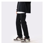 Men's Slim-fit Pure Black Straight Jeans - VEX CLUB HOUSE