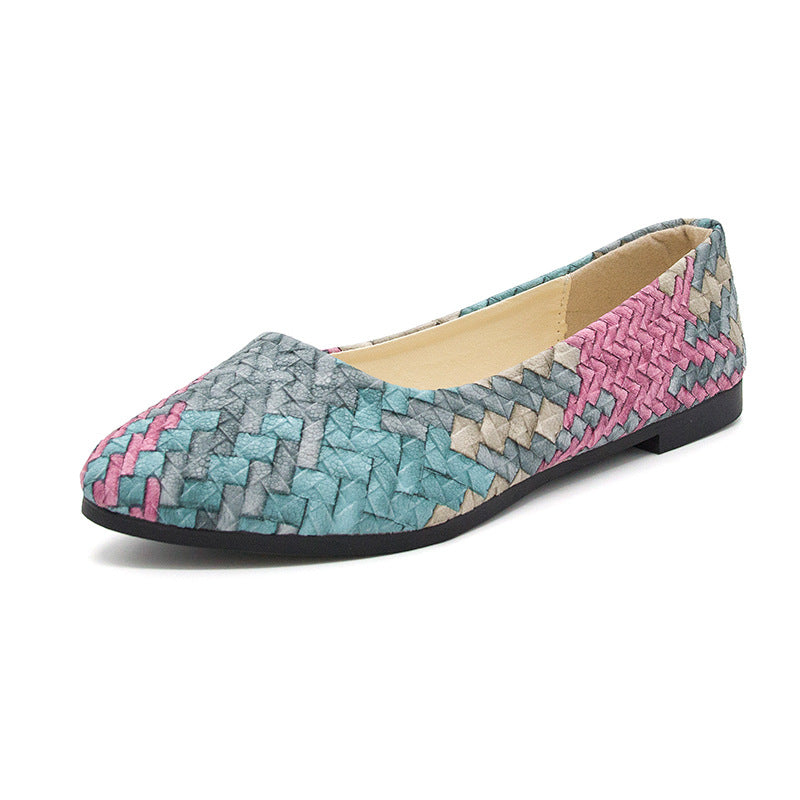 Light Color Shallow Mouth Pointed Flat Pumps Slip-on Gommino - VEX CLUB HOUSE