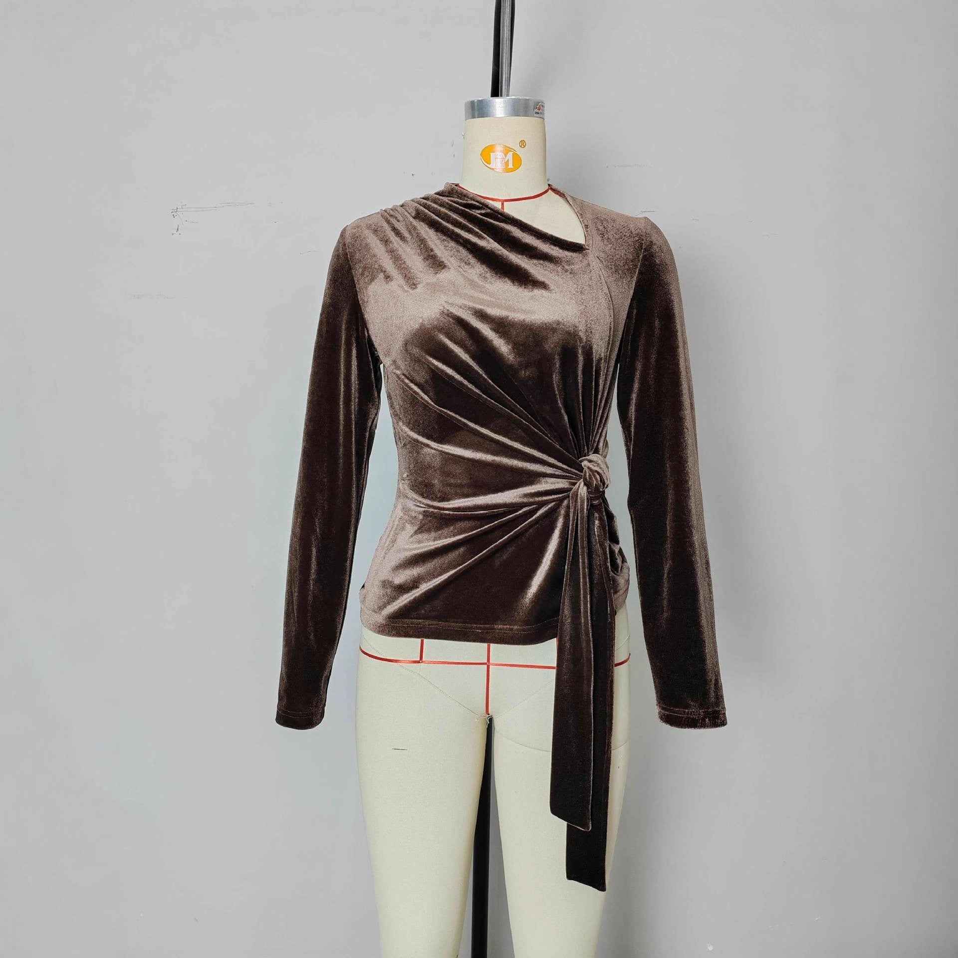 Half-open-collar Long-sleeve Base Shirt A Slim - VEX CLUB HOUSE