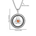 Stainless Steel Witch Knot Pendant Necklace Men Women Silver Jewelry V E X C L U B H O U S E