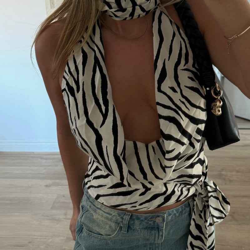 V-neck Hot Girl Trendy Wild Vest Fashion Halter Top - VEX CLUB HOUSE