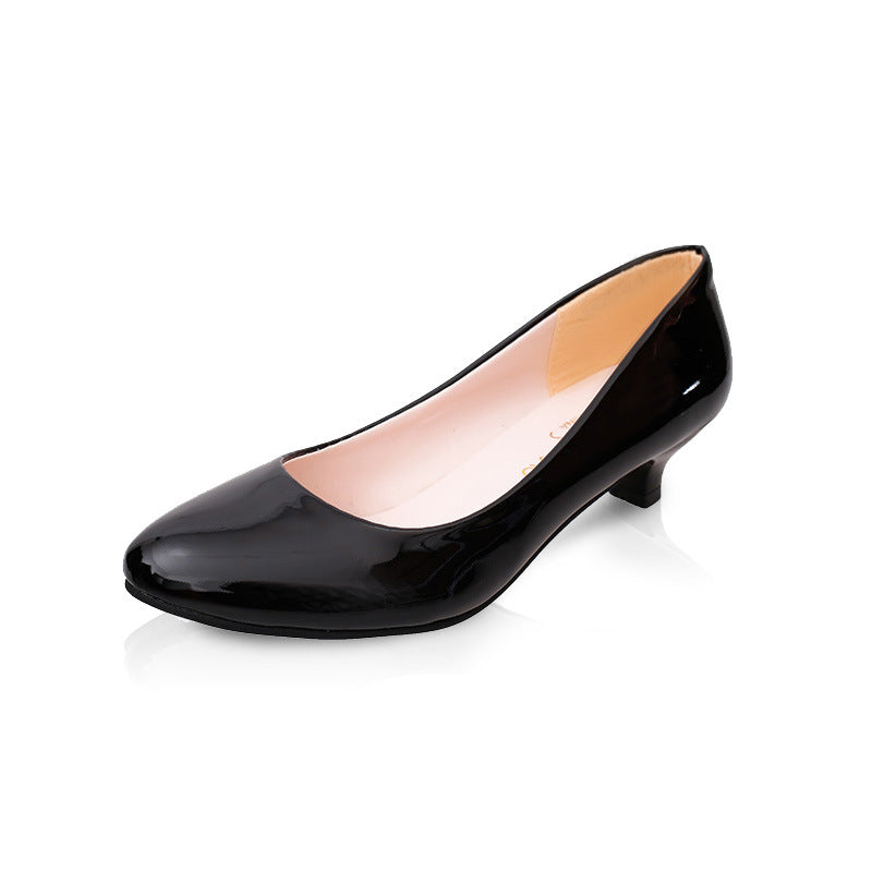 Round Toe Women's Shoes Large Size Thick Heel - VEX CLUB HOUSE