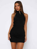 European And American Halter Backless Dress - VEX CLUB HOUSE