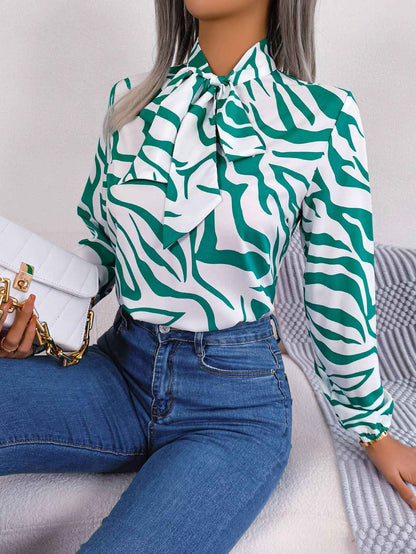 Elegant Contrasting-Color Striped Top For Women - VEX CLUB HOUSE