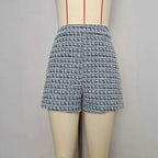 Fashionable Plaid Knitted Shorts For Women - VEX CLUB HOUSE