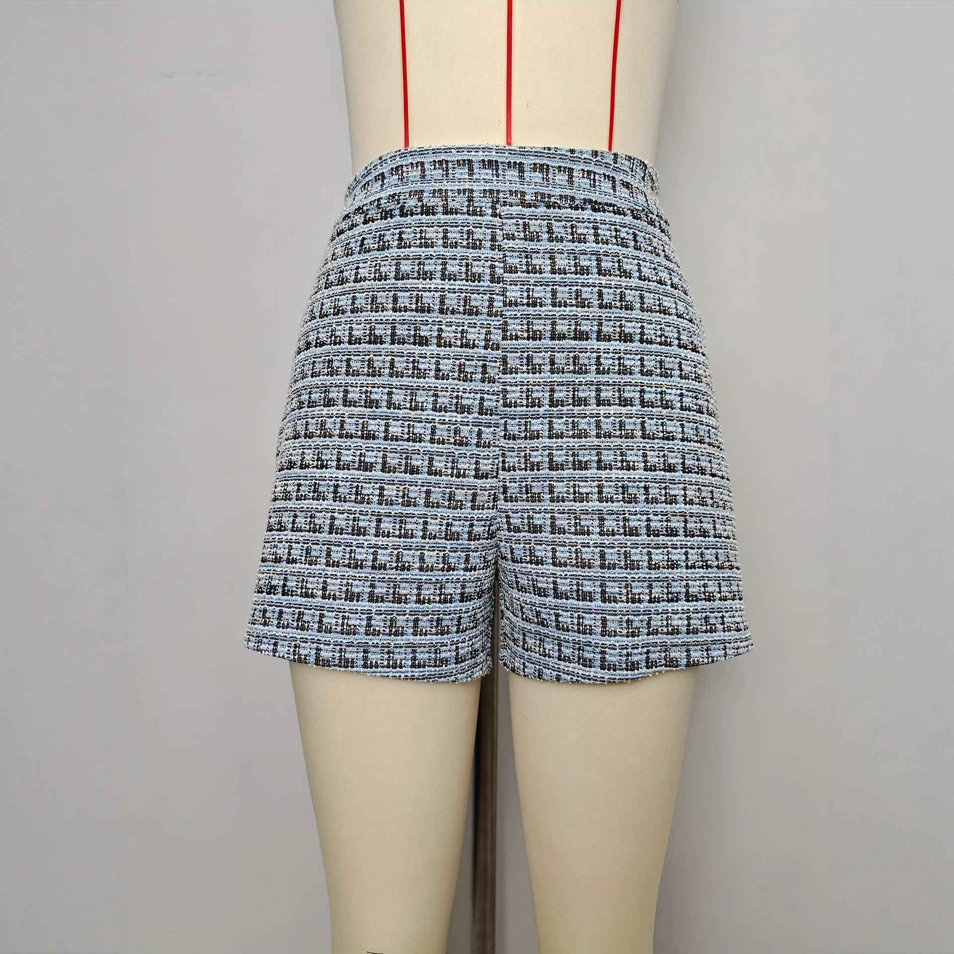 Fashionable Plaid Knitted Shorts For Women - VEX CLUB HOUSE