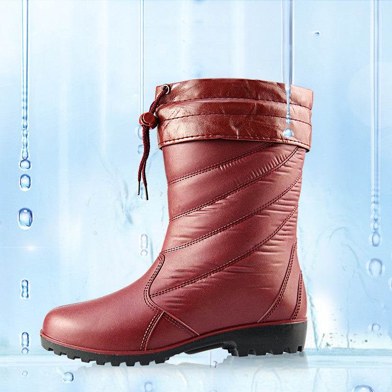 Boots Waterproof Shoes Rubber Shoes Women Warm Rain Boots - VEX CLUB HOUSE