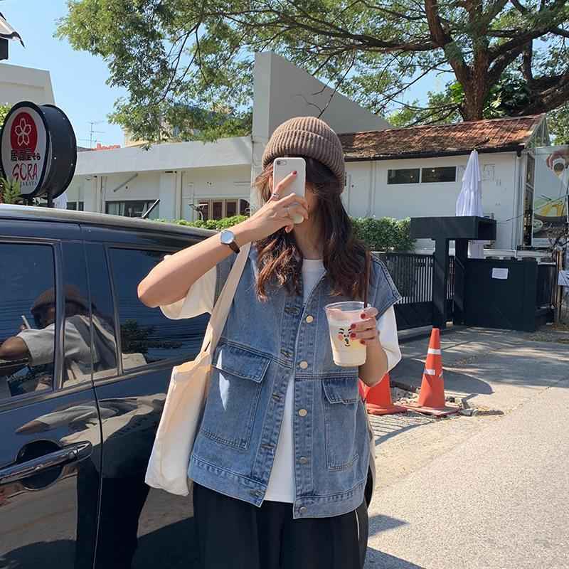 Women's Spring Korean Loose Denim Sleeveless Casual Vest Trend - VEX CLUB HOUSE
