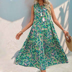Long Abstract-print Dress For Your Vacation - VEX CLUB HOUSE